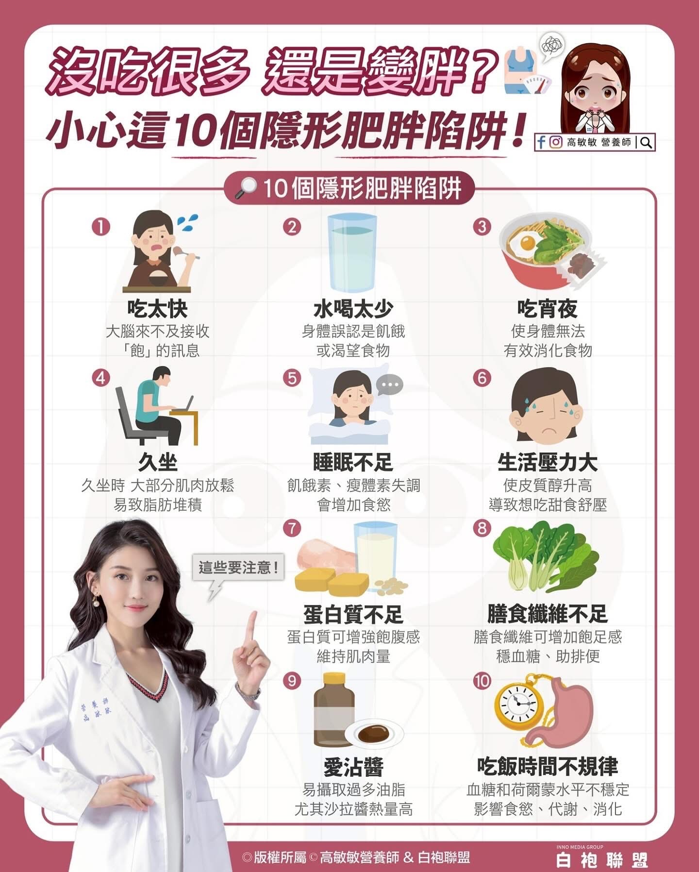 10大隱形肥胖陷阱，減重停滯必看你中了幾個？