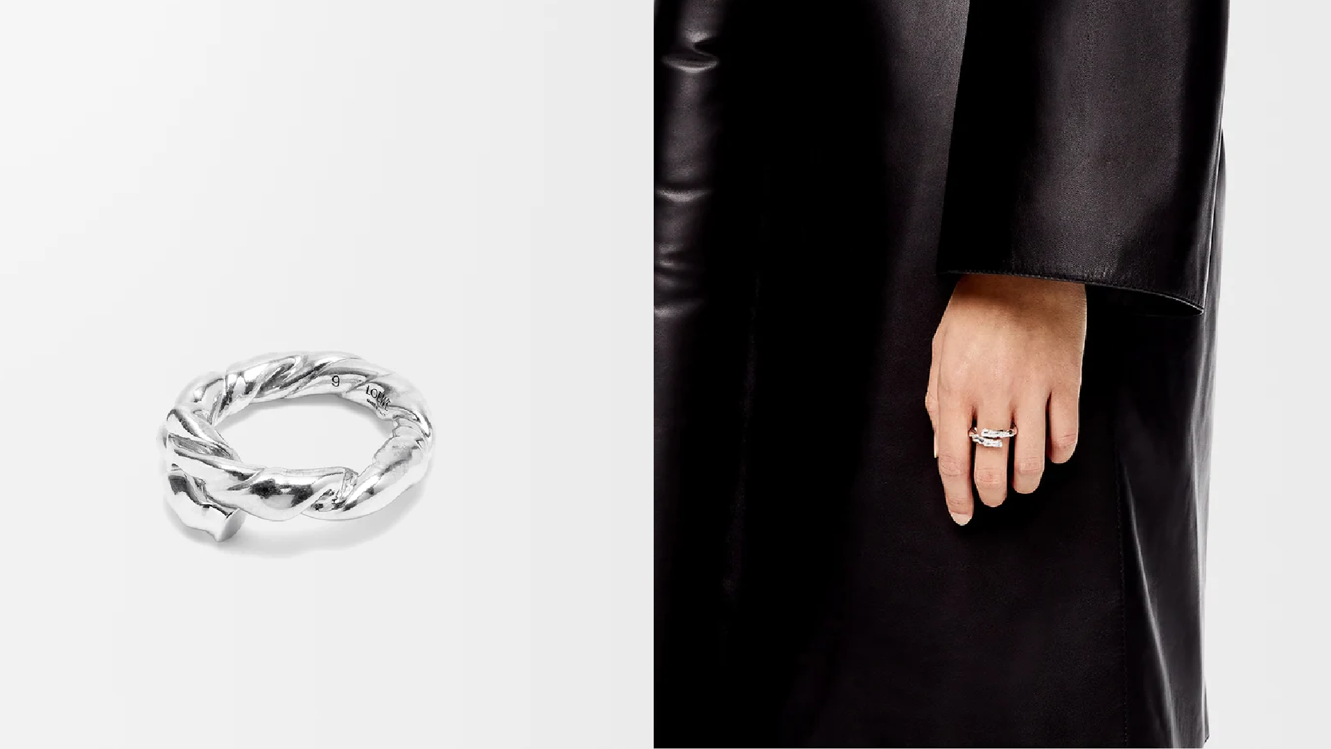 loewe_Nappa twist ring in sterling silver