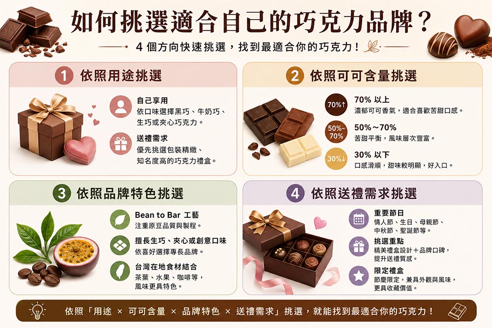 如何挑選適合自己的巧克力品牌？