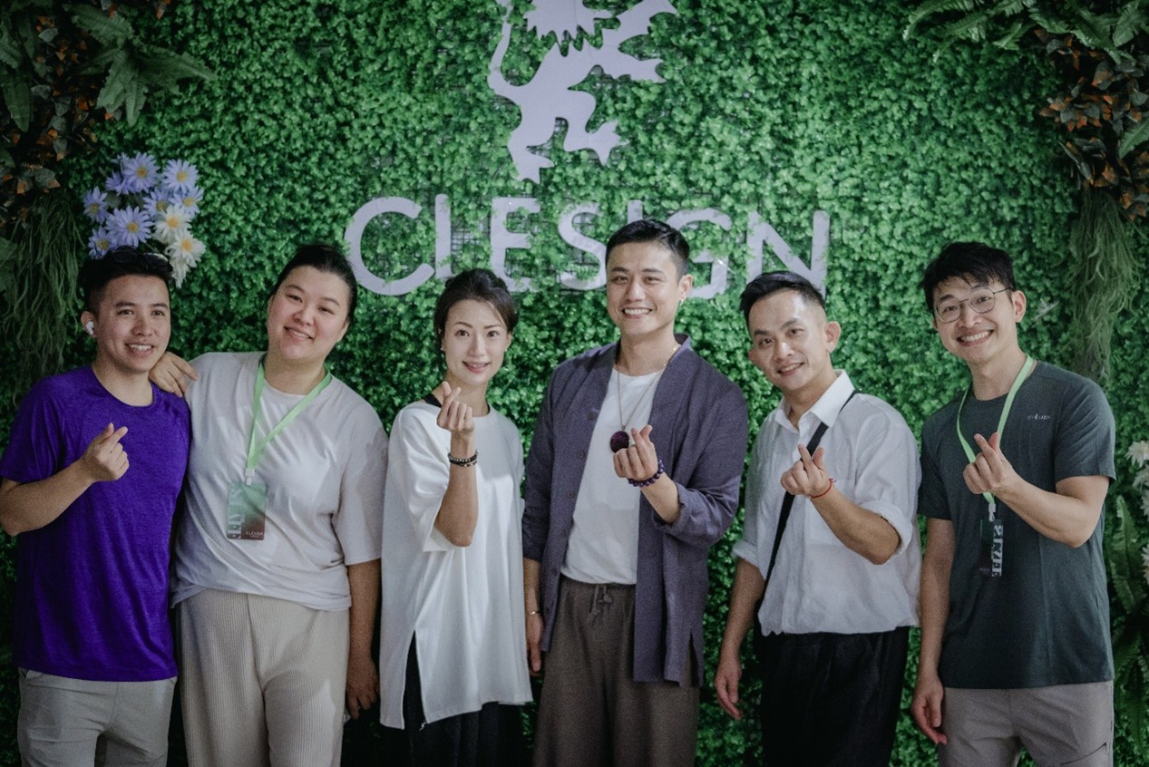 CLESIGN團隊於品牌活動現場合影，推動結合身心健康與永續生活理念的體驗活動。