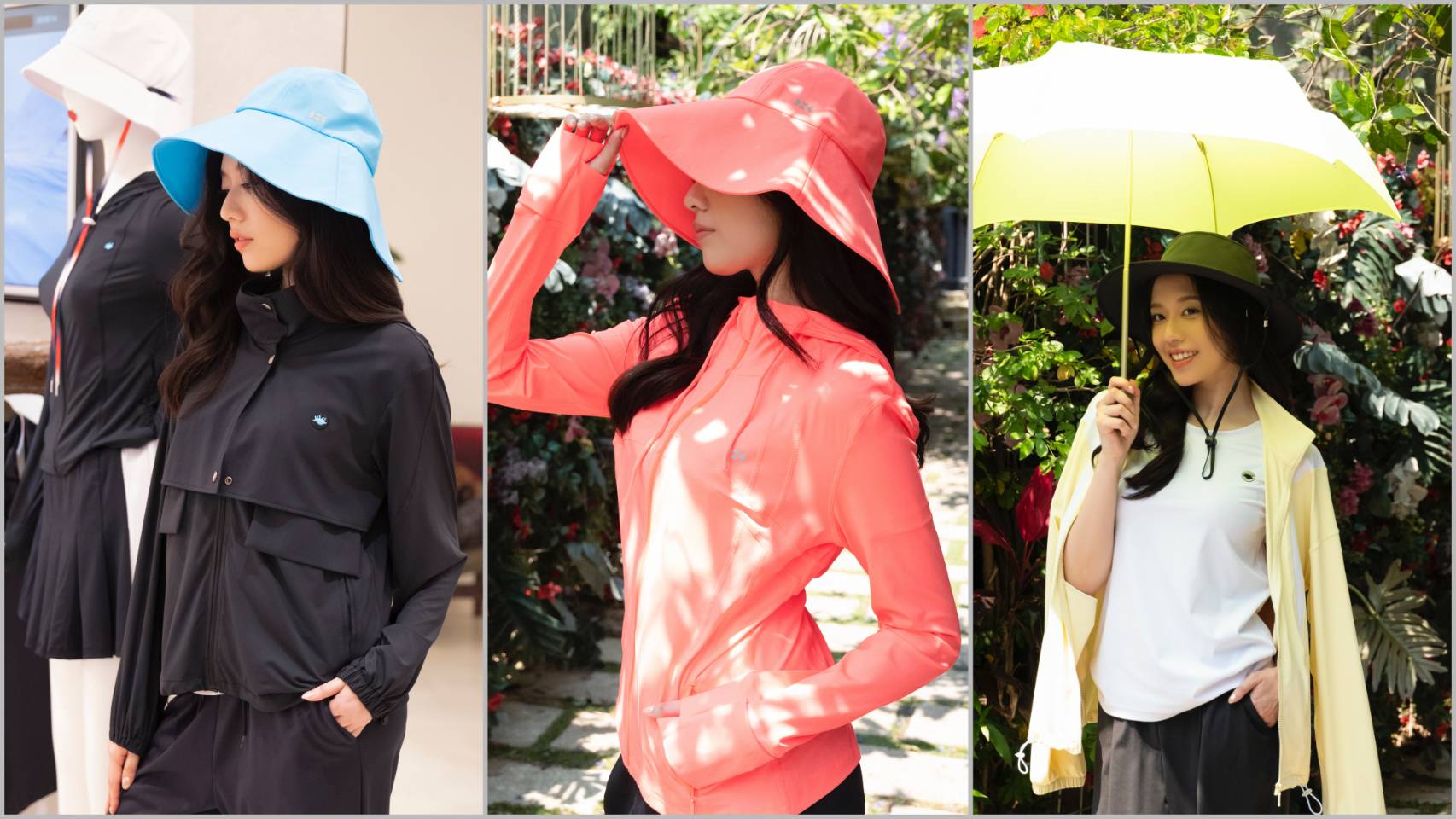 從經典三原色系後更推出不敗黑色及潮系粉紅防曬外套造型罩衫。( 圖 / HOII后益提供 )