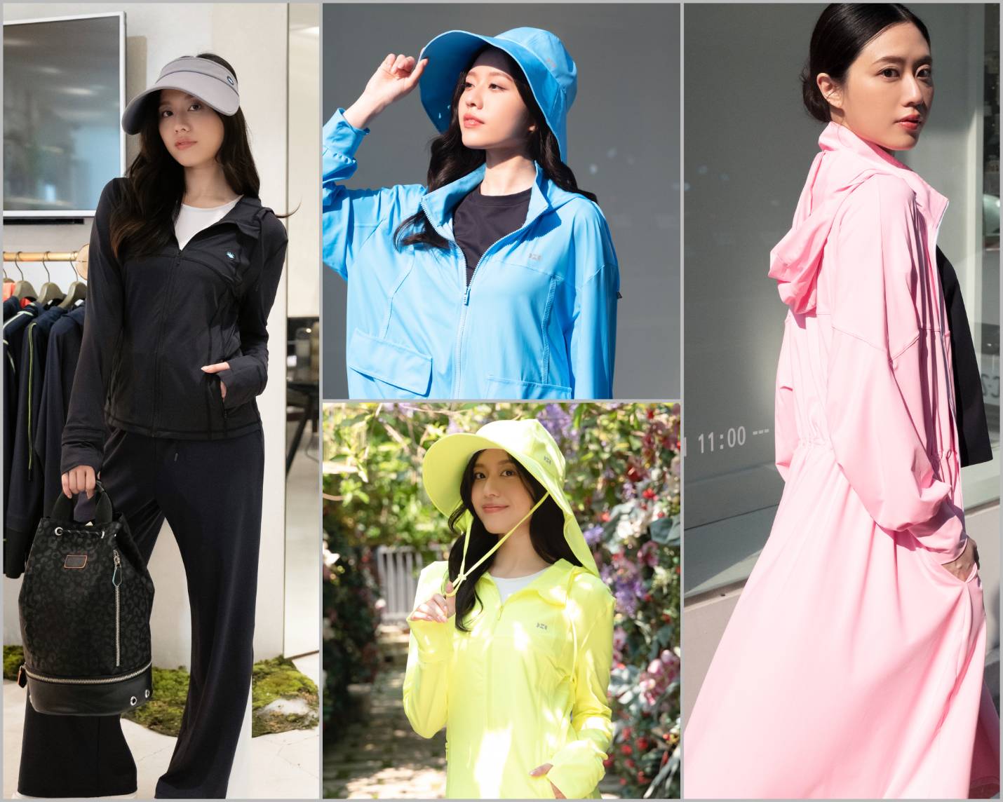 從經典三原色系後更推出不敗黑色及潮系粉紅防曬外套造型罩衫。( 圖 / HOII后益提供 )