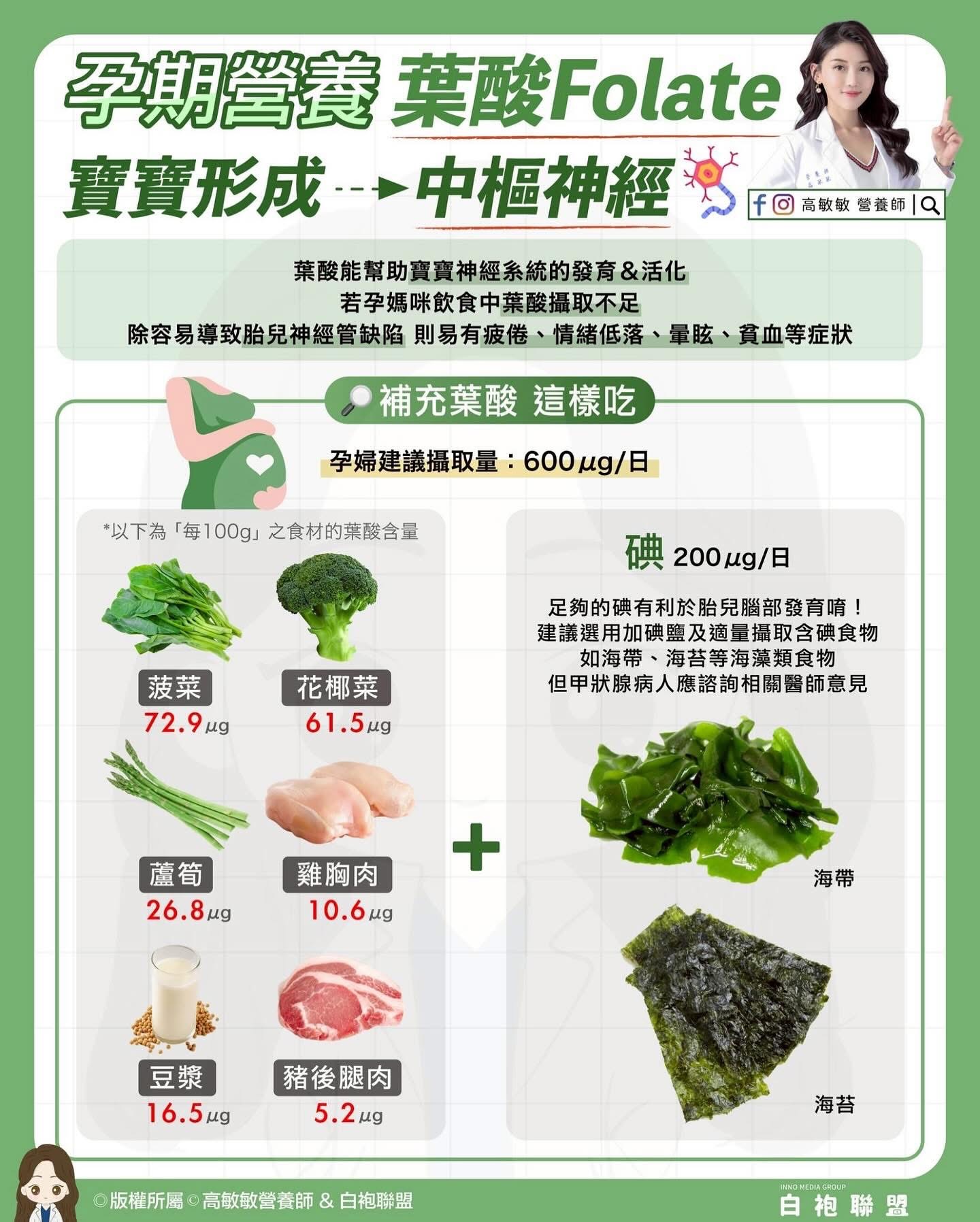 孕期關鍵營養素全攻略_葉酸